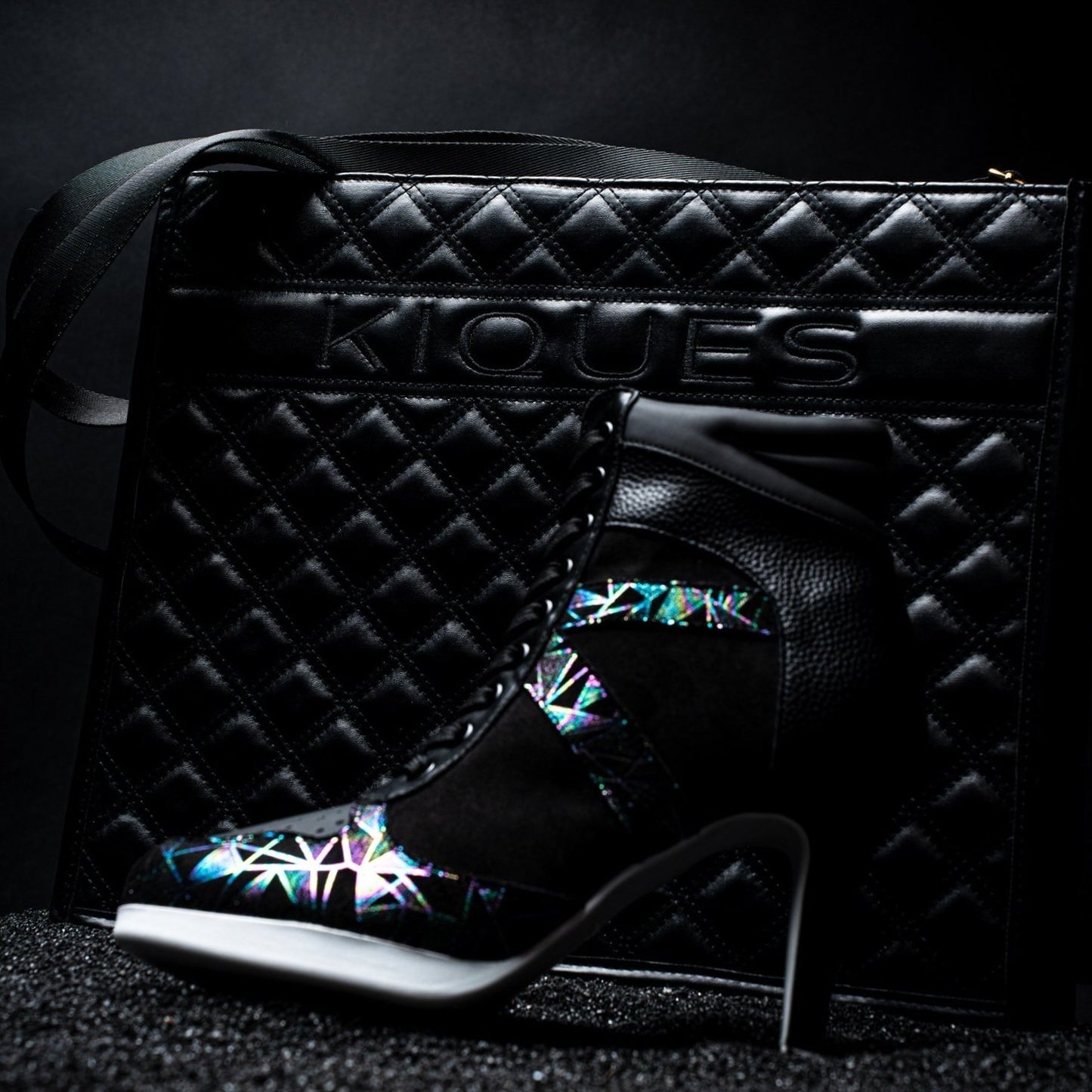 Oniques - BLACK - including matching Shoe Tote-KQS2206-BLK-42