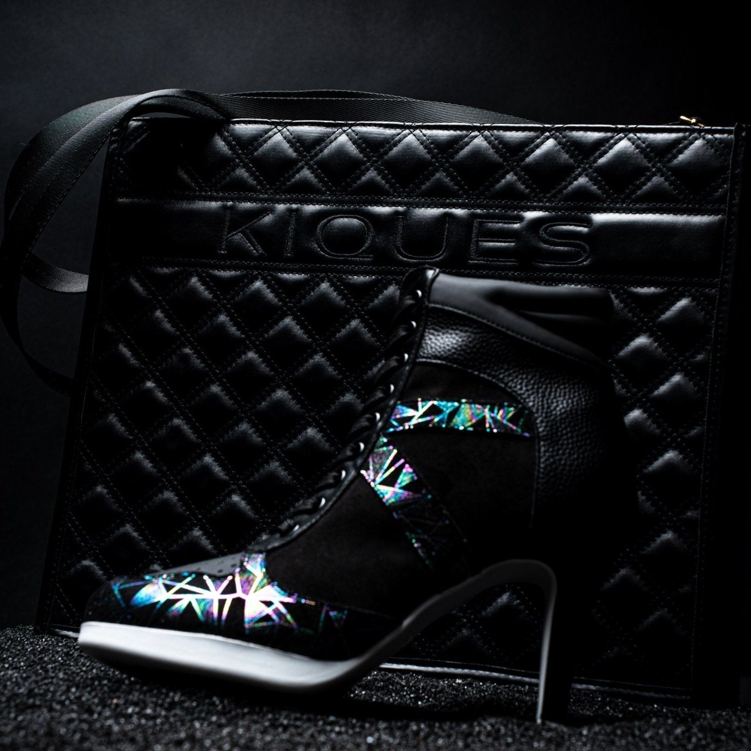 Oniques - BLACK - including matching Shoe Tote-KQS2206-BLK-42